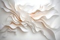 Abstract white paper waves creating dynamic texture on a soft background for modern design Royalty Free Stock Photo