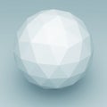 Abstract White Poligon Sphere Icon