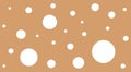 Abstract white polka dot on brown pastel soft for background, polka dot white pattern cute, random scattered dots, brown soft and Royalty Free Stock Photo