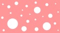 Abstract white polka dot on red pastel soft for background, polka dot white pattern cute, random scattered dots, red pink soft and Royalty Free Stock Photo