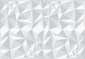 Abstract white polygon pattern background texture vector