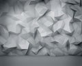 Abstract white polygon wall background. Royalty Free Stock Photo