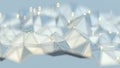Abstract white polygonal shape 3D rendering Royalty Free Stock Photo