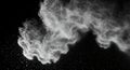Abstract White Powder Exploding on Black Background Dramatic Display Royalty Free Stock Photo