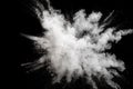 Abstract white powder explosion.