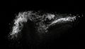 Abstract White Powder Explosion Against Black Background Dynamic Motion Royalty Free Stock Photo