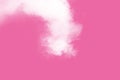 Abstract white powder explosion on pink background. Freeze motion of white dust splattered Royalty Free Stock Photo