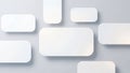 Abstract White Rounded Rectangles on Gray Background Royalty Free Stock Photo