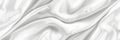 Abstract white satin silk background with soft elegant waves for cosmetic product packaging design. Royalty Free Stock Photo