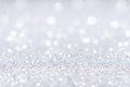 Abstract white silver glitter sparkle background