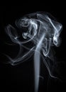 Abstract White Smoke Background on Black Royalty Free Stock Photo