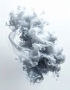 Abstract white smoke cloud explosion against bright white background soft focus Royalty Free Stock Photo