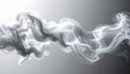 Abstract White Smoke Flowing Wave Pattern on Gradient Gray Background with Light Effect Royalty Free Stock Photo