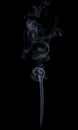 Abstract white smoke shape over black. Isolated Royalty Free Stock Photo