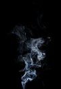 Abstract smoke on black background. White smoke isolated Royalty Free Stock Photo