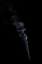 White smoke on a black background. ISOLATED Royalty Free Stock Photo