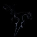 White smoke on a black background. ISOLATED Royalty Free Stock Photo