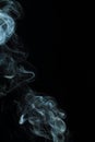 Abstract white smoke texture on black background