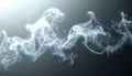 Abstract White Smoke Wisps Against Dark Gray Background with Particles Royalty Free Stock Photo