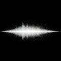 Abstract White Sound Wave on Black Background Royalty Free Stock Photo