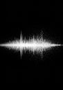 Abstract White Sound Wave on Black Background Royalty Free Stock Photo