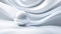 Abstract White Sphere On Flowing Fabric Royalty Free Stock Photo