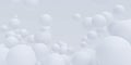 abstract white spheres balls wallpaper 3d render illustration Royalty Free Stock Photo