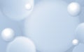 Abstract white spheres. soft glossy bubble balls. Vector illustration Royalty Free Stock Photo