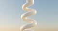 Abstract White Spiral Form Against Gradient Sky Royalty Free Stock Photo