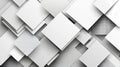 Abstract white squares overlap textured background design element Royalty Free Stock Photo