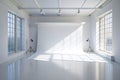 Abstract White Studio Room with Light and Shadow for Product Display Royalty Free Stock Photo