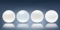 Abstract White Textured Spheres Background Design Elegant Modern Digital Art 3d image style balls Royalty Free Stock Photo