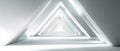 Abstract White Triangular Corridor Royalty Free Stock Photo