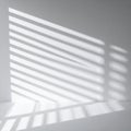 Abstract White Wall with Geometric Shadow Pattern from Window Blind Royalty Free Stock Photo