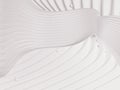 Abstract white wave background. 3D rendering Royalty Free Stock Photo