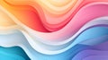 Abstract White Wave Paper Curved Reliefs Background AI Generated