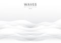 Abstract white waves background and texture with copy space. Smooth wavy nature Royalty Free Stock Photo