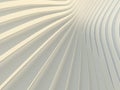 Abstract white waves and lines pattern. Futuristic background. 3d rendering Royalty Free Stock Photo