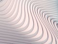Abstract white waves and lines pattern. Futuristic background. 3d rendering Royalty Free Stock Photo