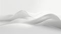 Abstract White Waves: A Minimalist 3D Render Royalty Free Stock Photo