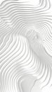 Abstract White Wavy Background, 3D Rendered Parametric Digital Art. Modern Graphic Design Element.