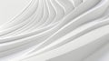 Abstract White Wavy Background, Modern Minimalist Parametric Architecture Design, 3D Render