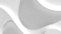 Abstract White Wavy Background Smooth Flowing Curves Minimalist Modern Surface Elegant Soft Texture Design Royalty Free Stock Photo