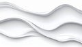 Abstract White Wavy Layers with Subtle Shadows Elegant Background Texture Royalty Free Stock Photo