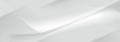 Abstract White Wavy Lines on a Light Grey Background