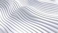 Abstract white wavy lines pattern, 3D render, minimalist background Royalty Free Stock Photo