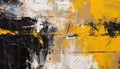 abstract white, yellow, and black oil painting, texture wallpaper, great fine detail Royalty Free Stock Photo