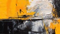abstract white, yellow, and black oil painting, texture wallpaper, great fine detail Royalty Free Stock Photo