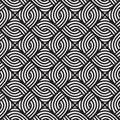 Abstract wicker black and white pattern. Seamless vector pattern.
