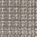 Abstract wicker fiber pattern. Seamless fabric texture of brown branches on a white background